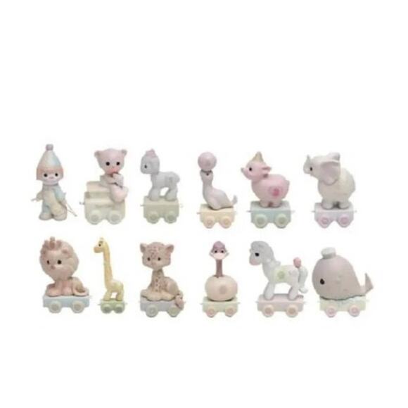 VTG 12 Precious Moments BIRTHDAY TRAIN FIGURINES 1 2 3 4 5 6 7 8 9 10 11 12 BOX - Picture 1 of 5